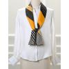 imageAllegra K Women Polka Dot Stripe Chain Print Long Skinny Scarf Neck Scarves Neckerchief HairbandBlack
