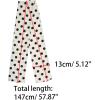 imageAllegra K Women Polka Dot Stripe Chain Print Long Skinny Scarf Neck Scarves Neckerchief HairbandCreamy White