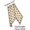 imageAllegra K Women Polka Dots Bevel Small Skinny Scarf Oblique Neck Scarves DoubleSided NeckerchiefBeige