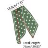 imageAllegra K Women Polka Dots Bevel Small Skinny Scarf Oblique Neck Scarves DoubleSided NeckerchiefGreen