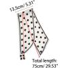 imageAllegra K Women Polka Dots Bevel Small Skinny Scarf Oblique Neck Scarves DoubleSided NeckerchiefWhite