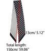 imageAllegra K Women Polka Dots Skinny Scarf Neck Scarves Double Sided Print Neckerchief HairbandBlack