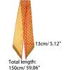 imageAllegra K Women Polka Dots Skinny Scarf Neck Scarves Double Sided Print Neckerchief HairbandOrange