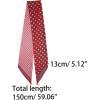 imageAllegra K Women Polka Dots Skinny Scarf Neck Scarves Double Sided Print Neckerchief HairbandRose Red