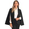 imageAllegra K Cape Sleeve Blazer for Womens Business Work Open Front Casual Jacket CoatBlack