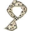 imageAllegra K Women Polka Dots Bevel Small Skinny Scarf Oblique Neck Scarves DoubleSided NeckerchiefBeige