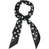 imageAllegra K Women Polka Dots Skinny Scarf Neck Scarves Double Sided Print Neckerchief HairbandBlack