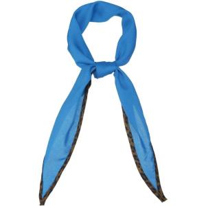 imageAllegra K Solid Color Rhombus Neck Scarf Scarves Head Ribbon Neckerchief for WomenSky Blue