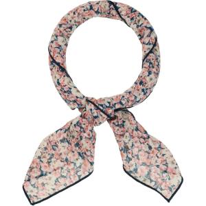 imageAllegra K Women Chiffon Scarves  256quot X256quot  Floral Print Square Kerchief Neck Scarf NeckerchiefPink Blue Floral