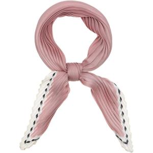 imageAllegra K Women Pleated Rhombus Rhombic Scarf Scarves Head Ribbon Bandana Solid ColorPink