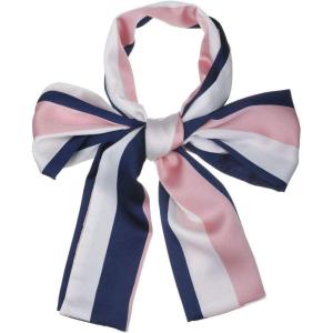 imageAllegra K Women Polka Dot Stripe Chain Print Long Skinny Scarf Neck Scarves Neckerchief HairbandNavy Blue Pink