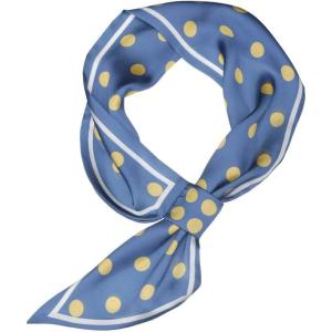 imageAllegra K Women Polka Dots Bevel Small Skinny Scarf Oblique Neck Scarves DoubleSided NeckerchiefBlue