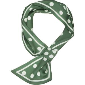 imageAllegra K Women Polka Dots Bevel Small Skinny Scarf Oblique Neck Scarves DoubleSided NeckerchiefGreen