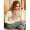 imageAllegra K Fluffy Faux Fur Collar Scarf Rabbit Ears Plush Neck Wrap Winter Warmer for WomenPink
