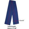 imageAllegra K Skinny Silky Solid Color Long Scarves Waistband Neck Wraps for WomenNavy Blue