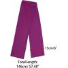 imageAllegra K Skinny Silky Solid Color Long Scarves Waistband Neck Wraps for WomenPurple