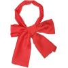 imageAllegra K Skinny Silky Solid Color Long Scarves Waistband Neck Wraps for WomenRed