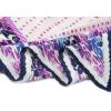 imageAllegra K Women Polka Dots Floral Pleated Rhombus Head Scarf Wraps Scarves NeckerchiefPurple