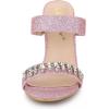 imageAllegra K Womens Glitter Rhinestone Stiletto Heels SandalsPink