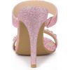 imageAllegra K Womens Glitter Rhinestone Stiletto Heels SandalsPink