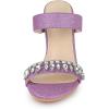 imageAllegra K Womens Glitter Rhinestone Stiletto Heels SandalsPurple