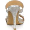 imageAllegra K Womens Glitter Rhinestone Stiletto Heels SandalsSilver