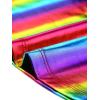 imageAllegra K Womens Metallic Shiny Party Tank Top Deep V Camisole TopsMulticolor