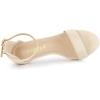 imageAllegra K Womens Suede Ankle Strap High Stiletto Heel SandalsBeige