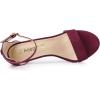 imageAllegra K Womens Suede Ankle Strap High Stiletto Heel SandalsBurgundy