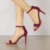 imageAllegra K Womens Suede Ankle Strap High Stiletto Heel SandalsBurgundy