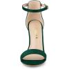 imageAllegra K Womens Suede Ankle Strap High Stiletto Heel SandalsDark Green