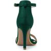 imageAllegra K Womens Suede Ankle Strap High Stiletto Heel SandalsDark Green