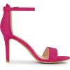 imageAllegra K Womens Suede Ankle Strap High Stiletto Heel SandalsHot Pink