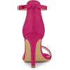 imageAllegra K Womens Suede Ankle Strap High Stiletto Heel SandalsHot Pink