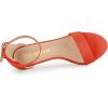 imageAllegra K Womens Suede Ankle Strap High Stiletto Heel SandalsOrange