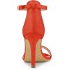 imageAllegra K Womens Suede Ankle Strap High Stiletto Heel SandalsOrange
