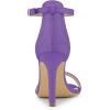 imageAllegra K Womens Suede Ankle Strap High Stiletto Heel SandalsPurple