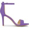 imageAllegra K Womens Suede Ankle Strap High Stiletto Heel SandalsPurple