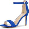 imageAllegra K Womens Suede Ankle Strap High Stiletto Heel SandalsRoyal Blue