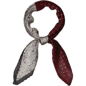 imageAllegra K Color Block Pleated Cashew Nuts Paisley Neck Scarf Neckerchief Bandana for Women LadyWine Red