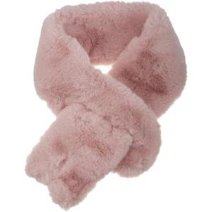 imageAllegra K Fluffy Faux Fur Collar Scarf Rabbit Ears Plush Neck Wrap Winter Warmer for WomenPink