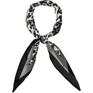 imageAllegra K Retro Animal Print Leopard Rhombus Rhombic Neck Scarf Neckerchief for WomenGray