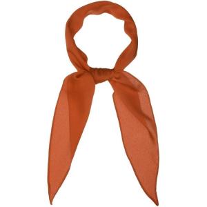 imageAllegra K Solid Color Rhombus Neck Scarf Scarves Skinny Long Neckerchief for WomenCaramel