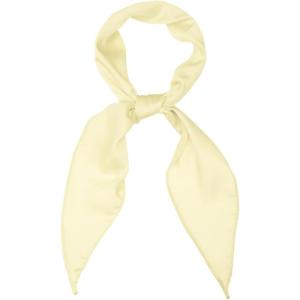 imageAllegra K Solid Color Rhombus Neck Scarf Scarves Skinny Long Neckerchief for WomenChampagne