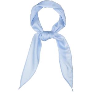 imageAllegra K Solid Color Rhombus Neck Scarf Scarves Skinny Long Neckerchief for WomenLight Blue