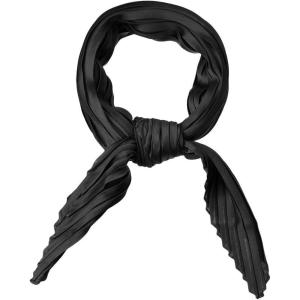 imageAllegra K Women Pleated Rhombus Head Scarf Wraps Scarves Neckerchief Bandana Solid ColorBlack