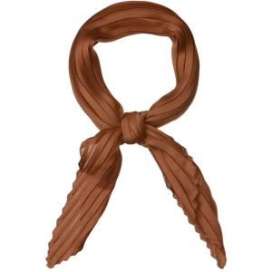 imageAllegra K Women Pleated Rhombus Head Scarf Wraps Scarves Neckerchief Bandana Solid ColorCaramel