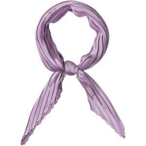 imageAllegra K Women Pleated Rhombus Head Scarf Wraps Scarves Neckerchief Bandana Solid ColorPurple