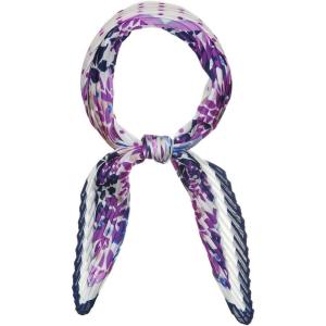 imageAllegra K Women Polka Dots Floral Pleated Rhombus Head Scarf Wraps Scarves NeckerchiefPurple