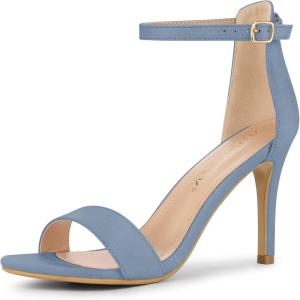 imageAllegra K Womens Suede Ankle Strap High Stiletto Heel SandalsHaze Blue